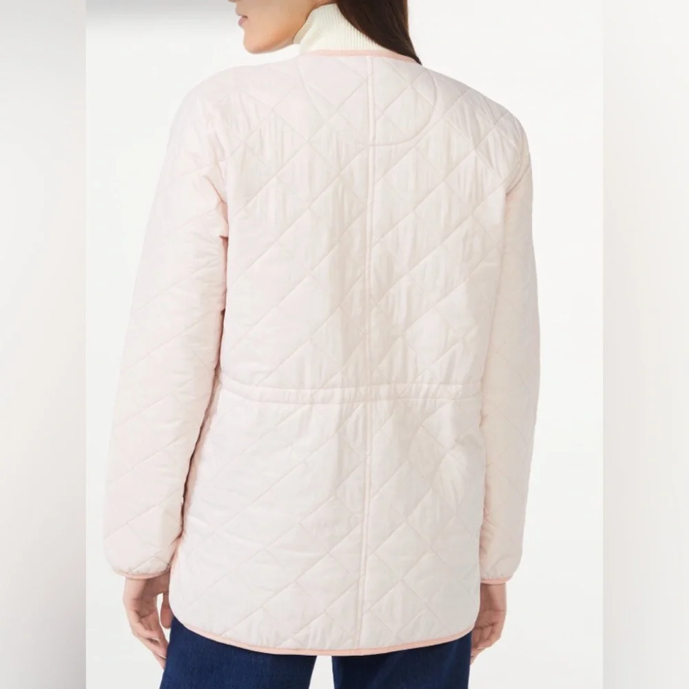 Free Assembly Women's Quilted Cinched Waist Liner Jacket - Picture 2 of 7